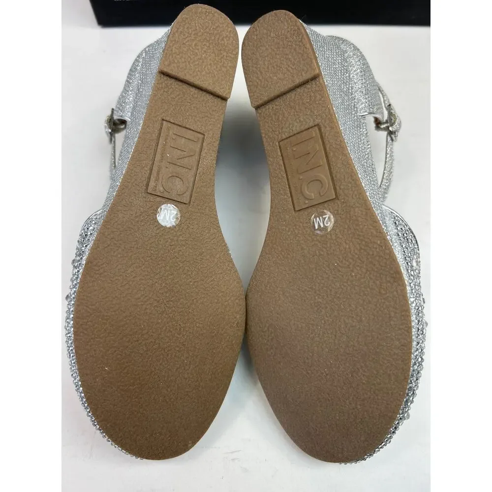 I.N.C. Sienna‎ Silver Wedges Size 2 M